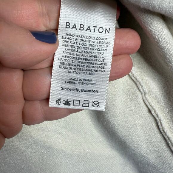 Aritzia Babaton Women's Ty Cream Long Open-Front Tie Cardigan Pockets - XS - Picture 9 of 9